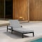 Armen Living Grand Outdoor Patio Adjustable Chaise Lounge Chair in Aluminum with Gray Cushions 840254332713 - alternate 5